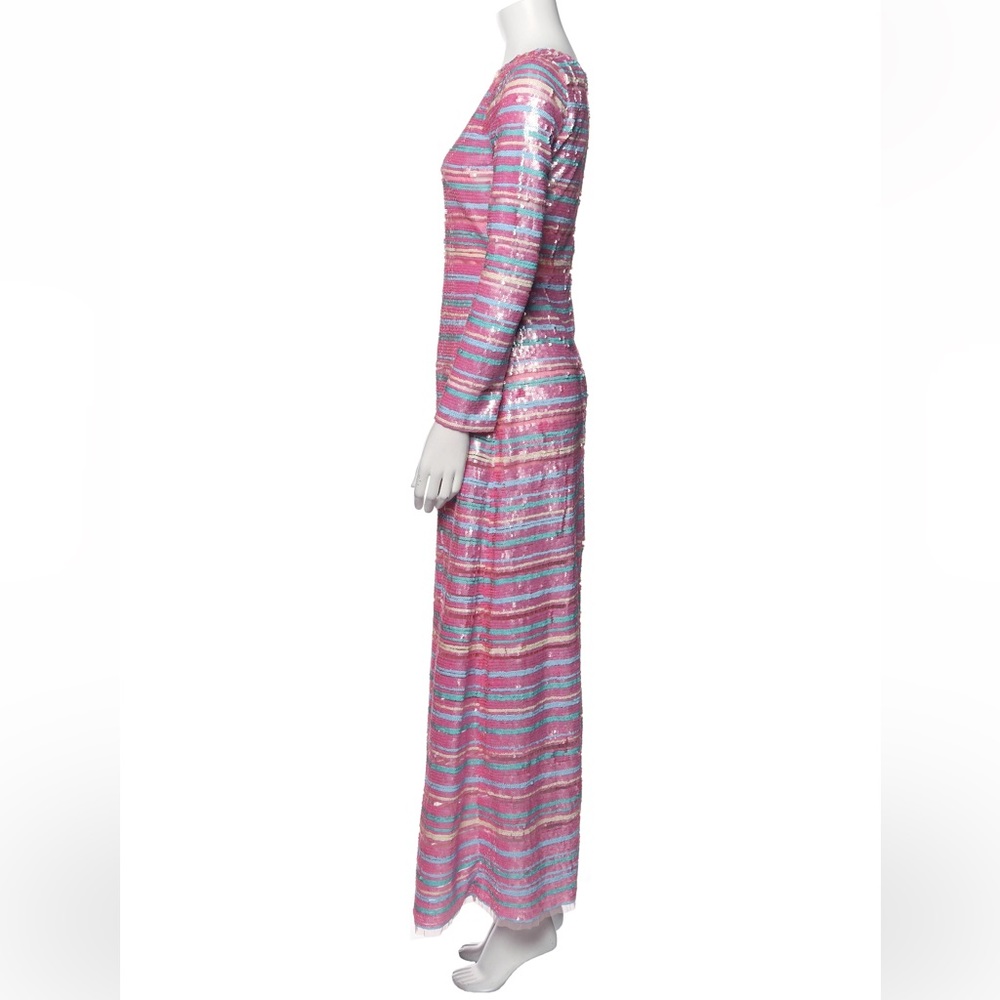 NWT LoveShackFancy Avalyn Sequin Stripe Dress size 4 - Picture 2 of 5